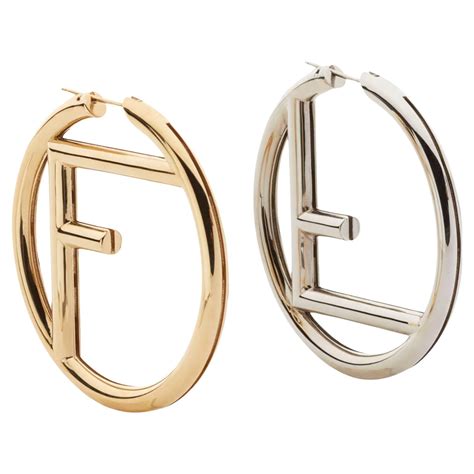 fendi hoop earrings sale|fendi earrings gold hoops.